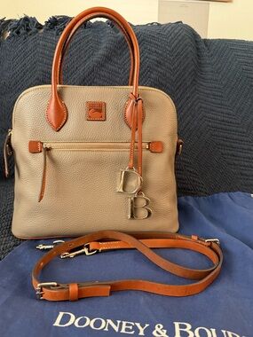 Dooney and Bourke Taupe Domed Satchel
